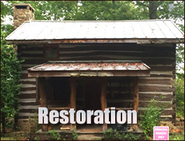 Historic Log Cabin Restoration  Rose Hill, North Carolina